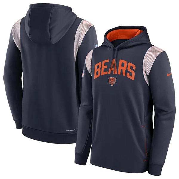 Mens Chicago Bears Navy Sideline Stack Performance Pullover Hoodie,We sell and wholesale Mens Chicago Bears Navy Sideline Stack Performance Pullover Hoodie on line form chian!